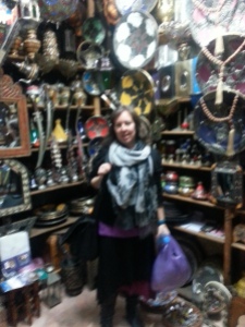 Blurry, but you get the idea - me in one of the many Caves of Ali Baba